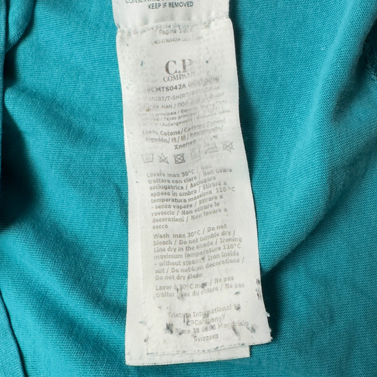 C.P. Company Big Stitch Logo T-Shirt - Blue