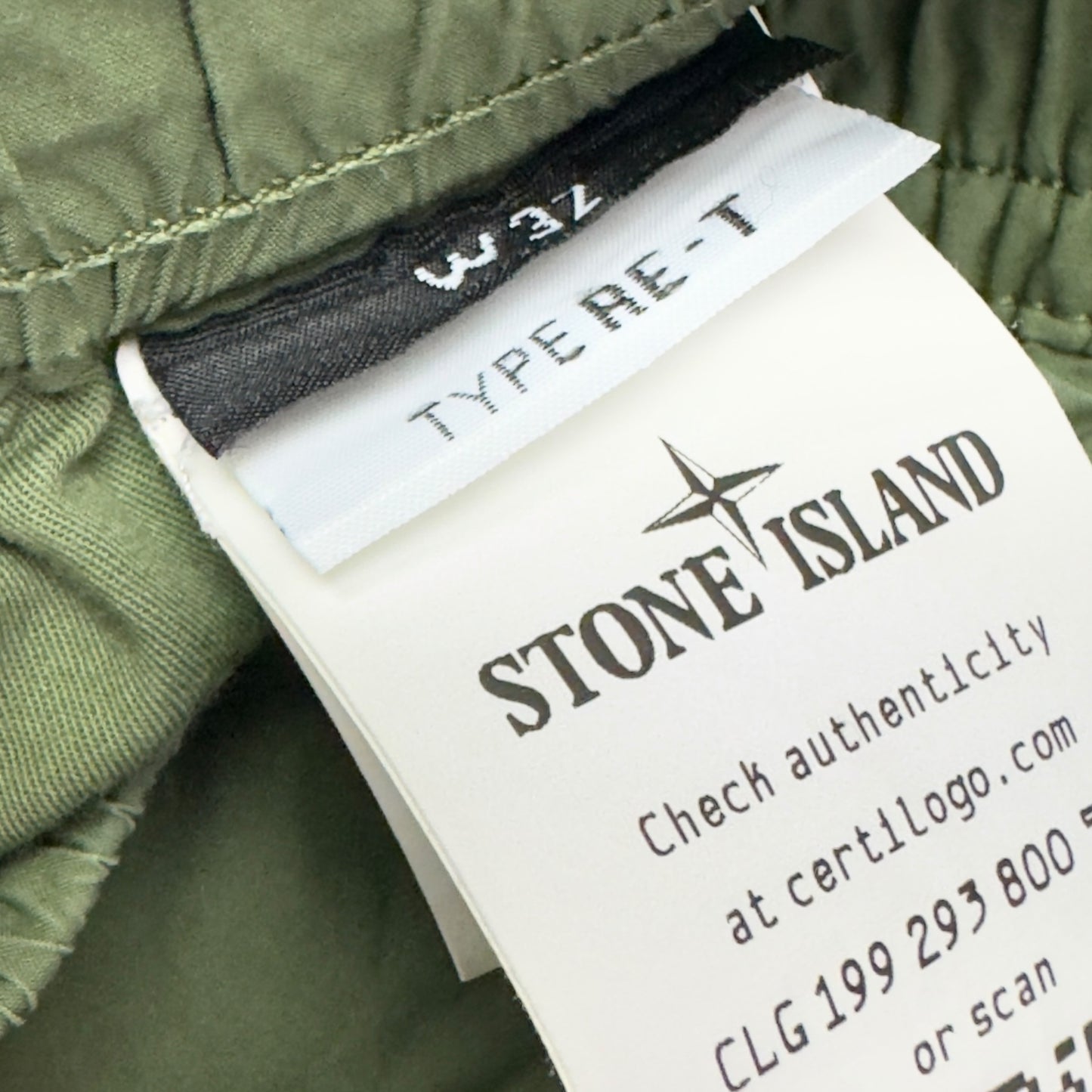 S/S 22 Stone Island Stretch Cotton Cargo Trousers 32 RE-T
