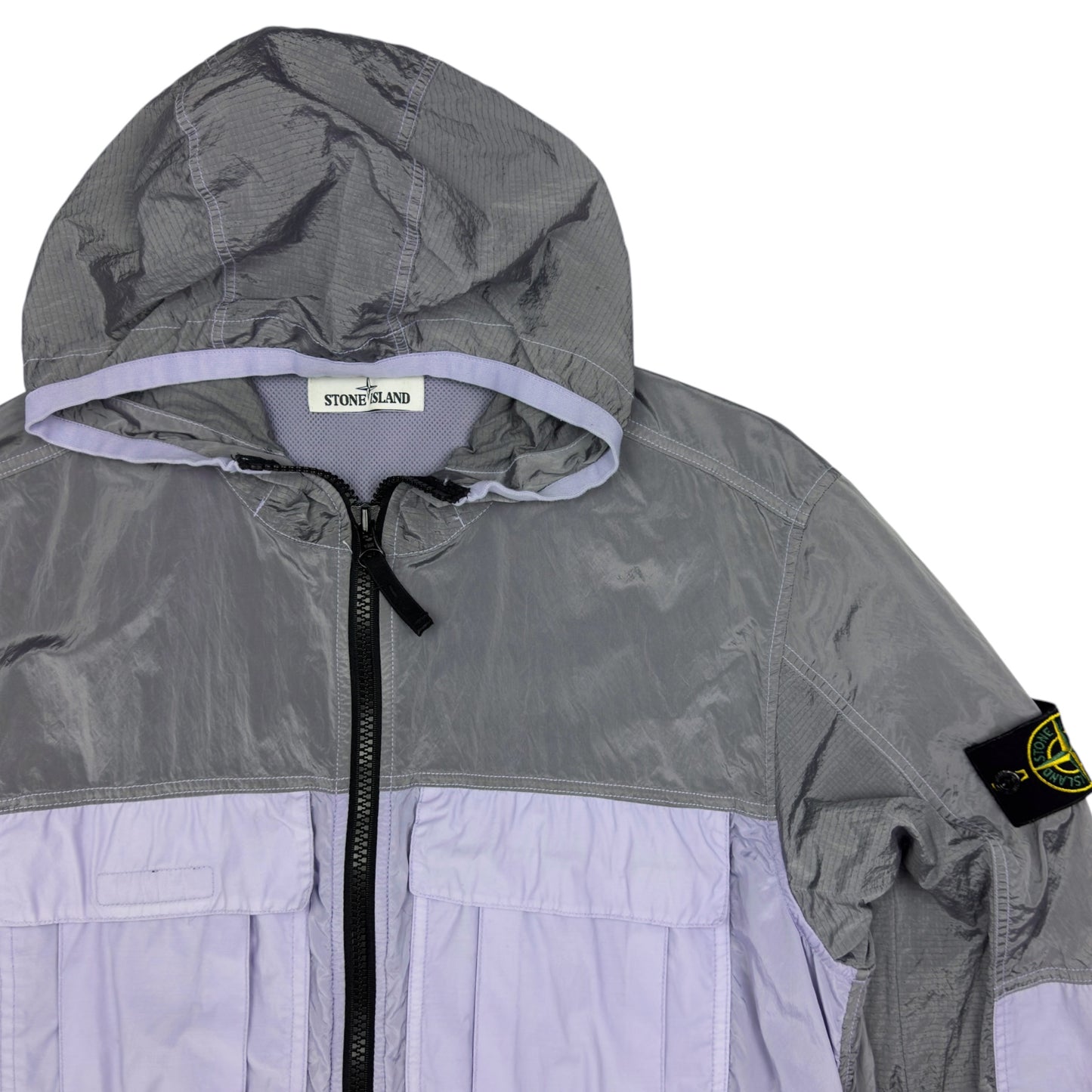 S/S 19 Stone Island Nylon Metal Watro Ripstop Windbreaker Jacket - Lavender