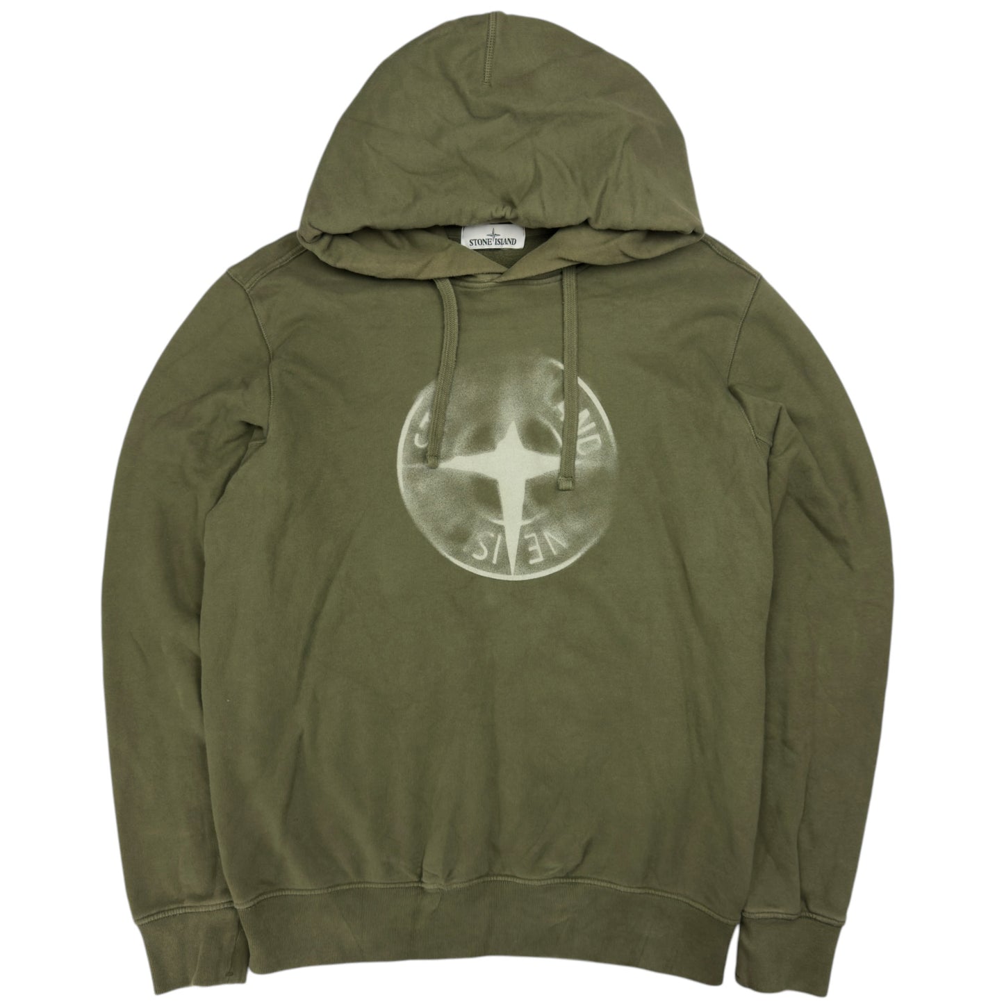 A/W 19 Stone Island Faded Compass Logo Hoodie - Khaki