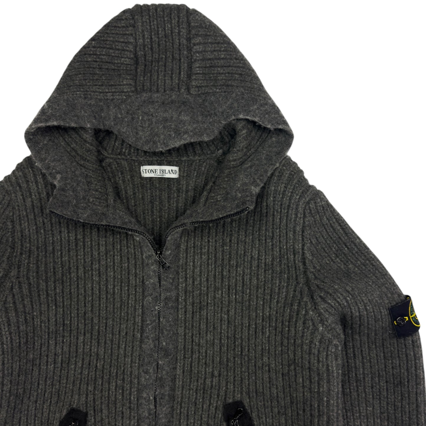 A/W 07 Stone Island Heavy Knit Full Zip Hoodie