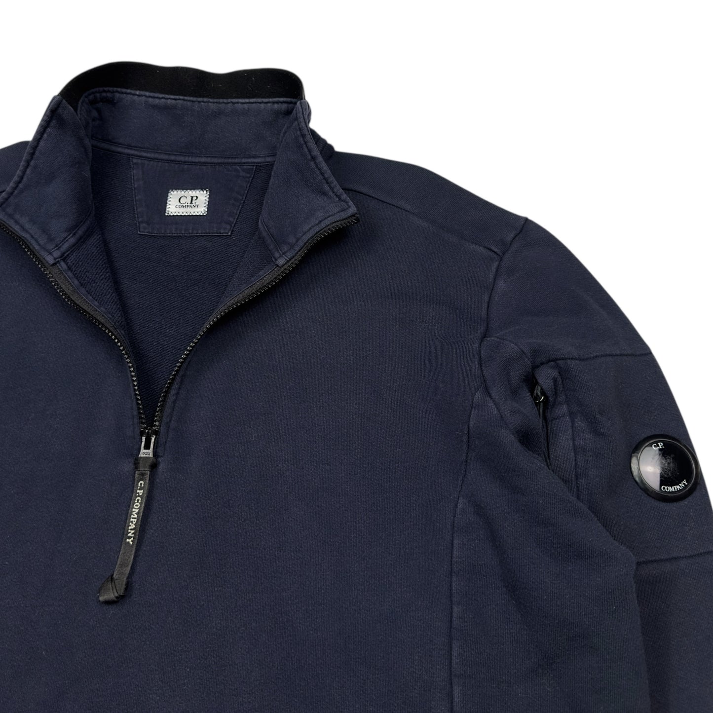 C.P. Company Quarter Zip Sweater - Navy