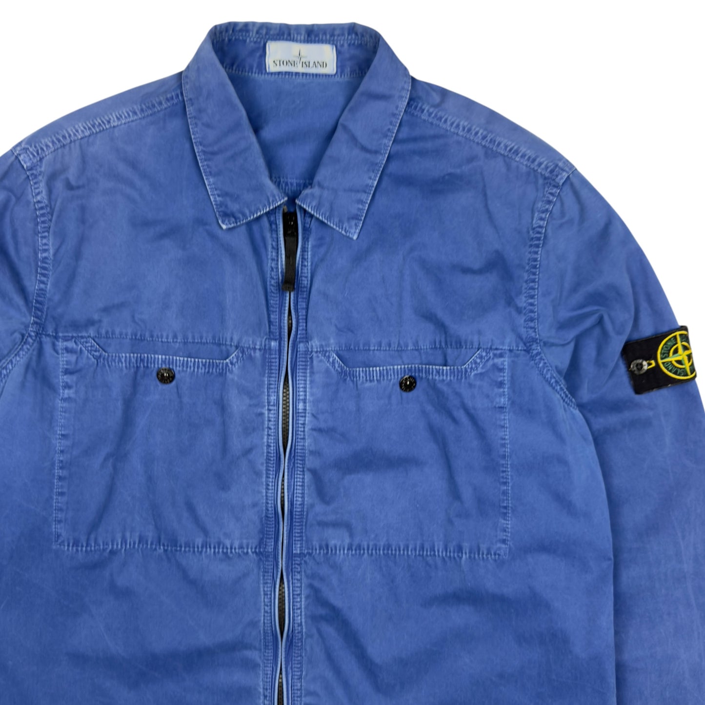 S/S 16 Stone Island Cotton Overshirt - Blue