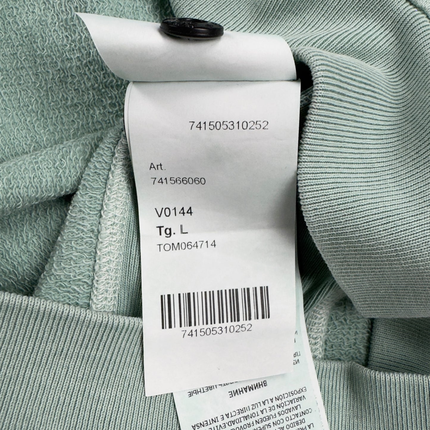 S/S 21 Stone Island Old Effect Crewneck Sweater - Mint Green