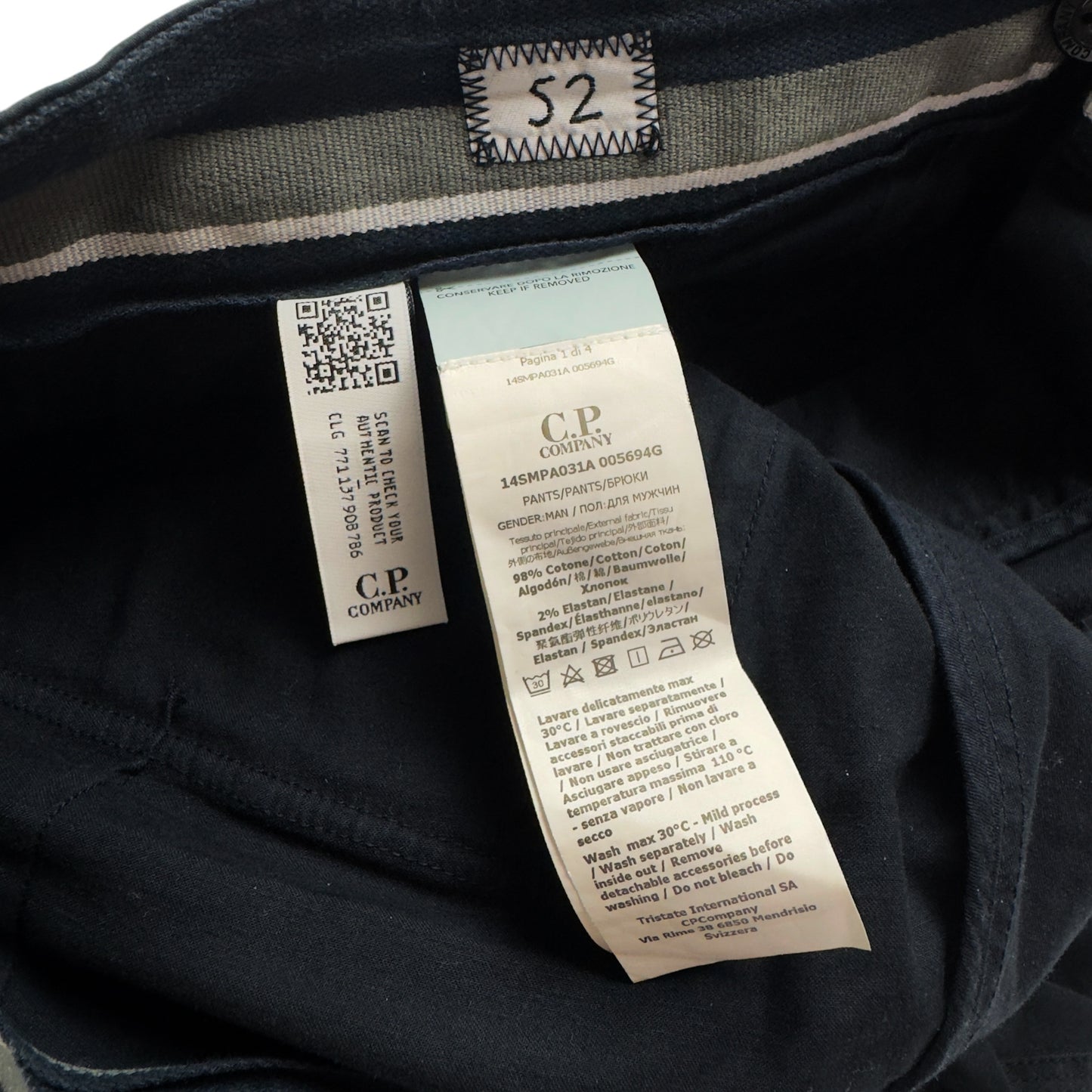 C.P. Company Cargo Trousers 36/32 - Navy