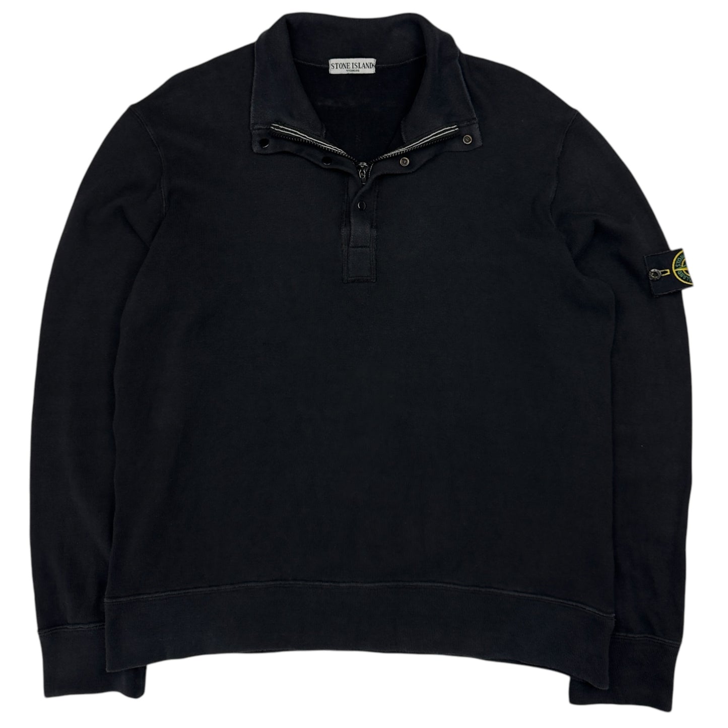 A/W 07 Stone Island Quarter Zip Sweater - Black