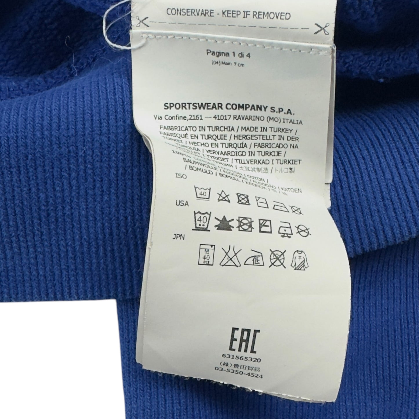 A/W 15 Stone Island Crewneck Sweater - Blue