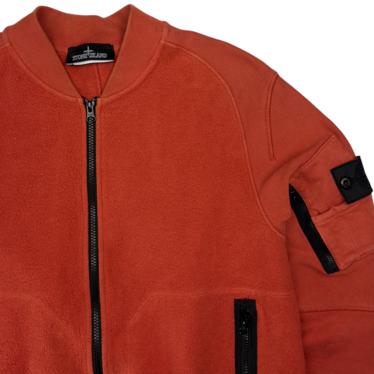 A/W 19 Stone Island Shadow Project Fleece Bomber Jacket - Orange