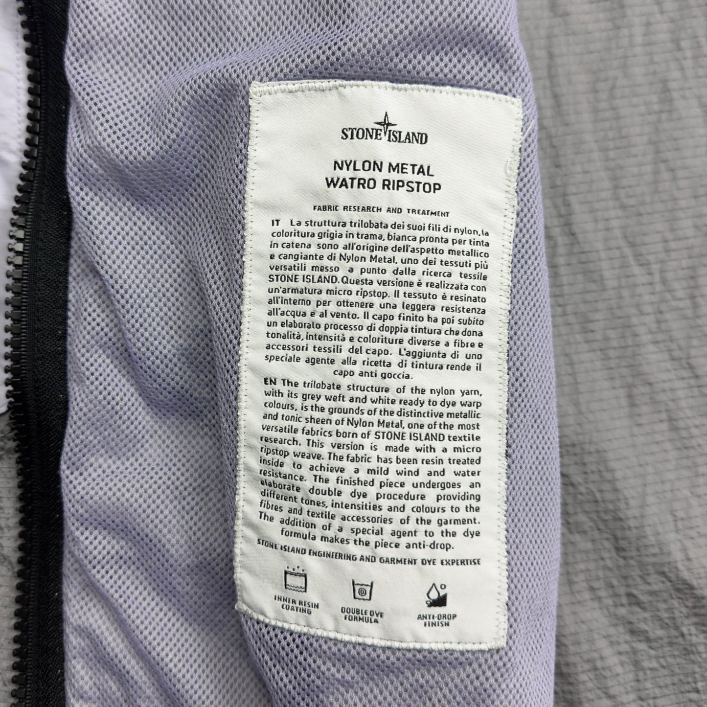 S/S 19 Stone Island Nylon Metal Watro Ripstop Windbreaker Jacket - Lavender