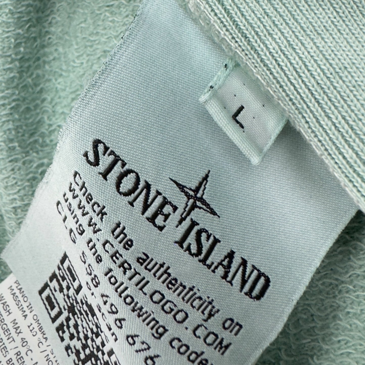 S/S 21 Stone Island Old Effect Crewneck Sweater - Mint Green