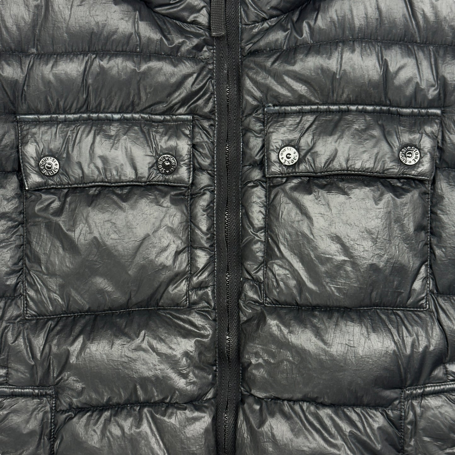 A/W 13 Stone Island Garment Dyed Down_26 GR X SQM_N Hoodless Puffer Jacket