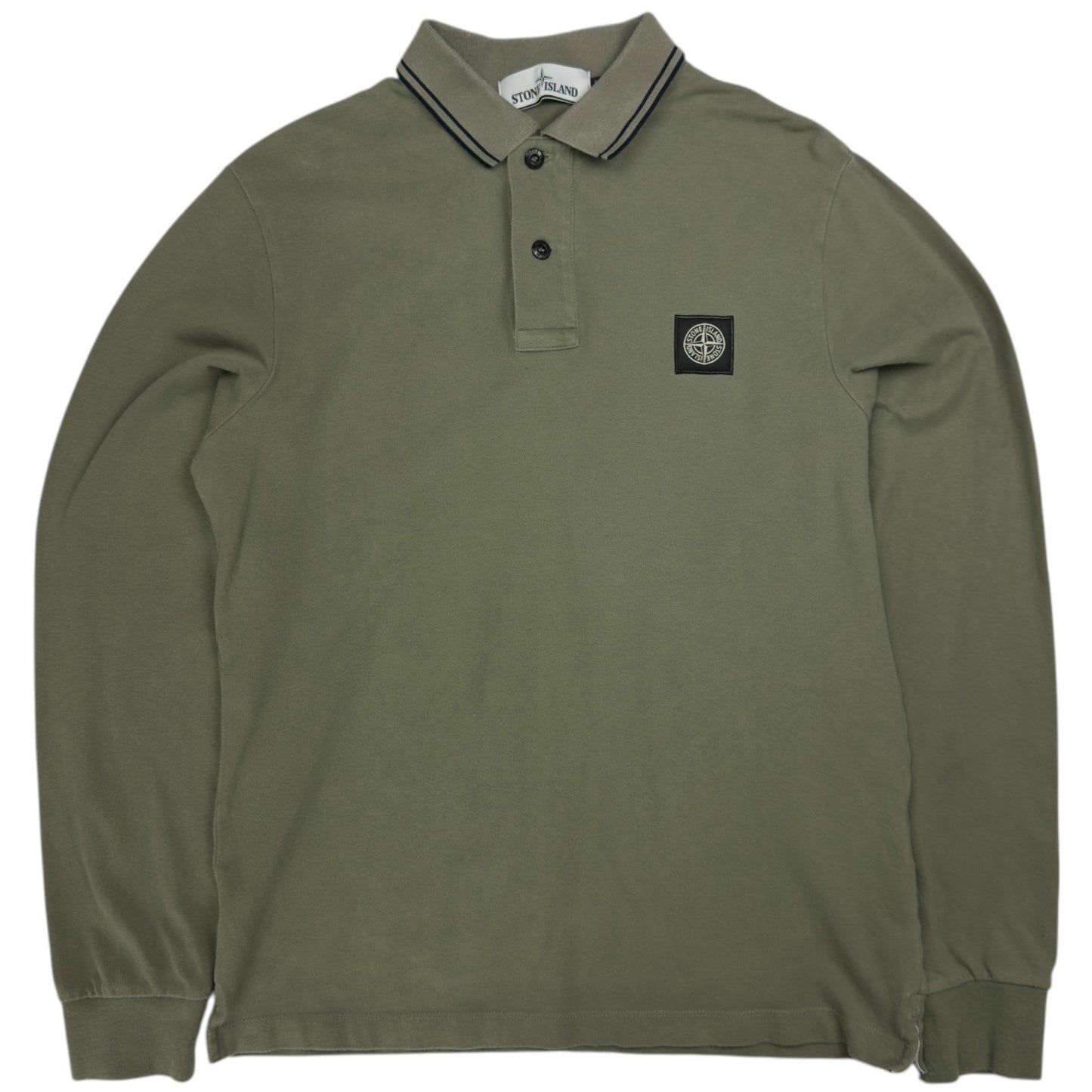 A/W 18 Stone Island Long Sleeve Polo Shirt - Khaki