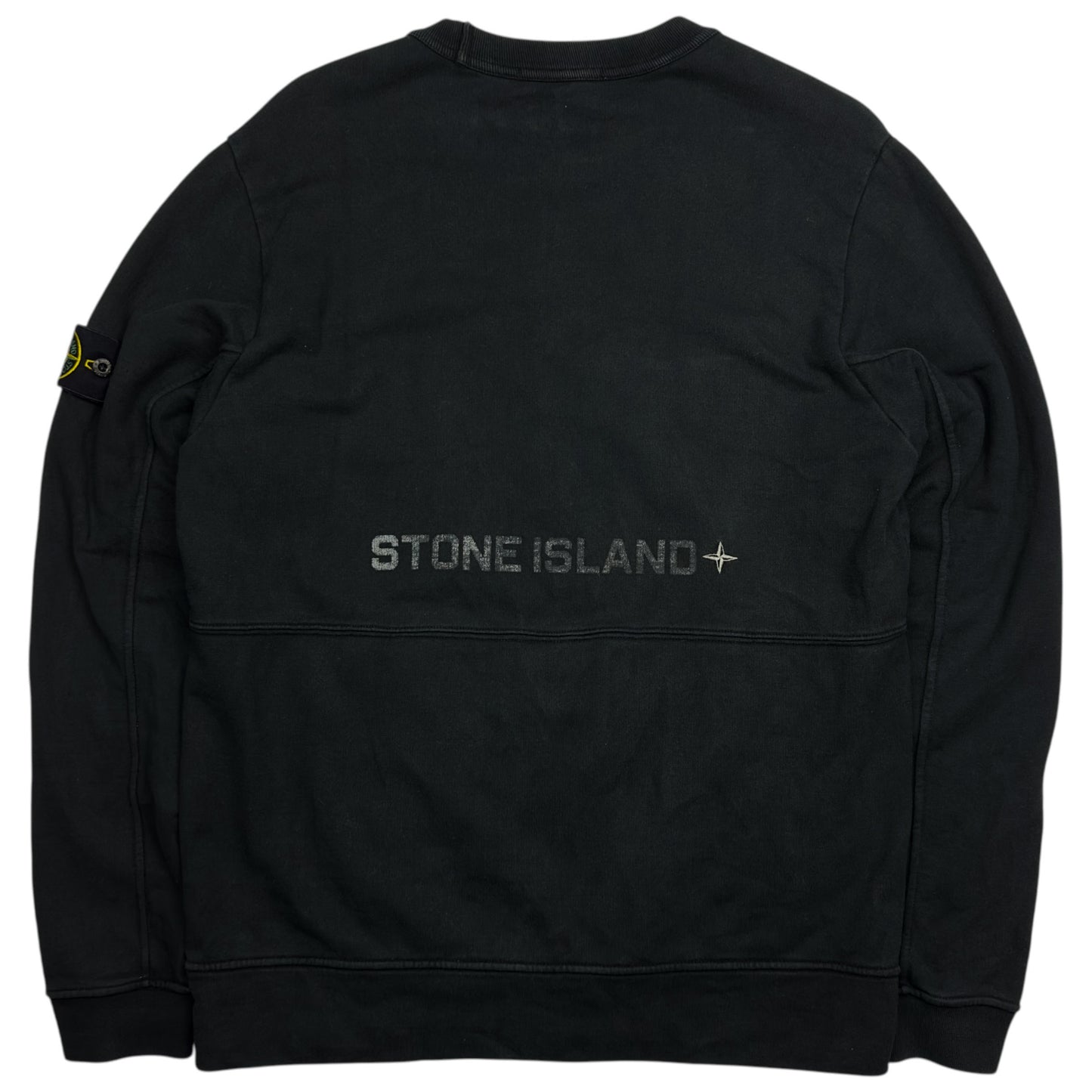 Stone Island Kangaroo Pocket Back Print Crewneck Sweater