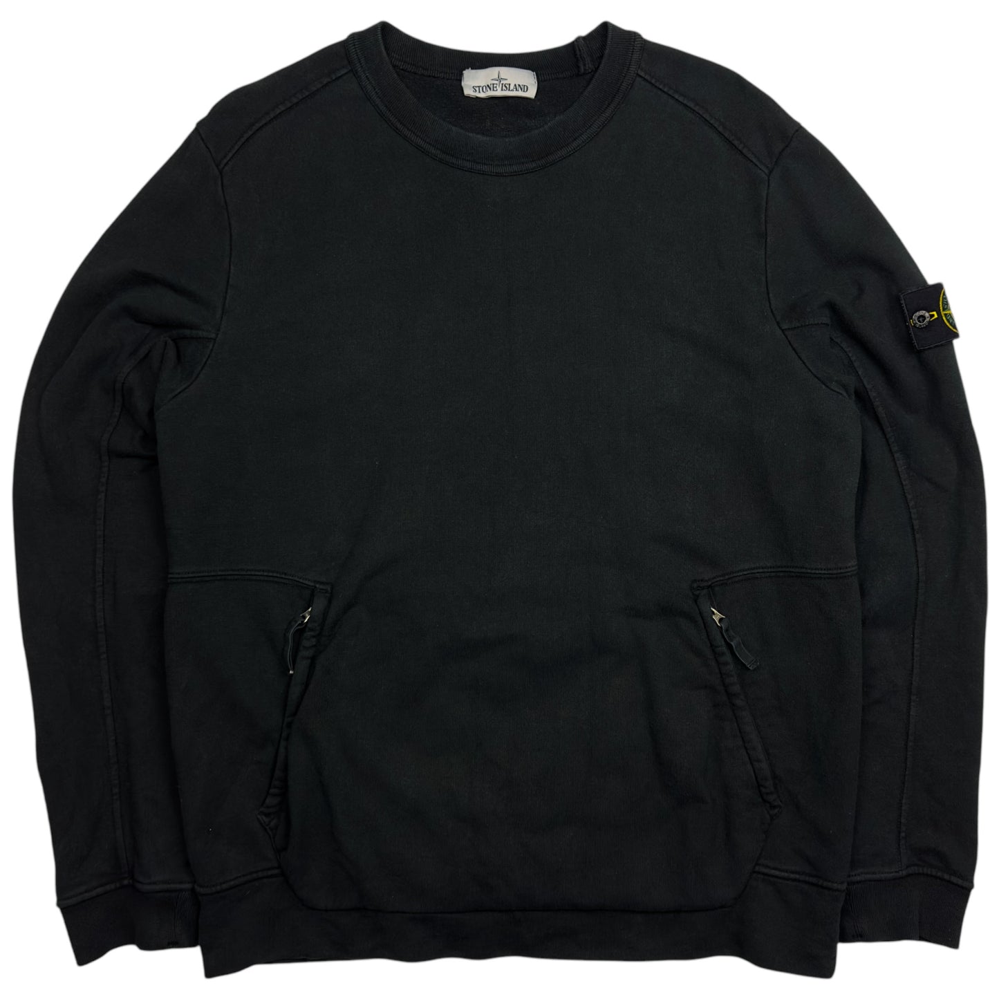 Stone Island Kangaroo Pocket Back Print Crewneck Sweater