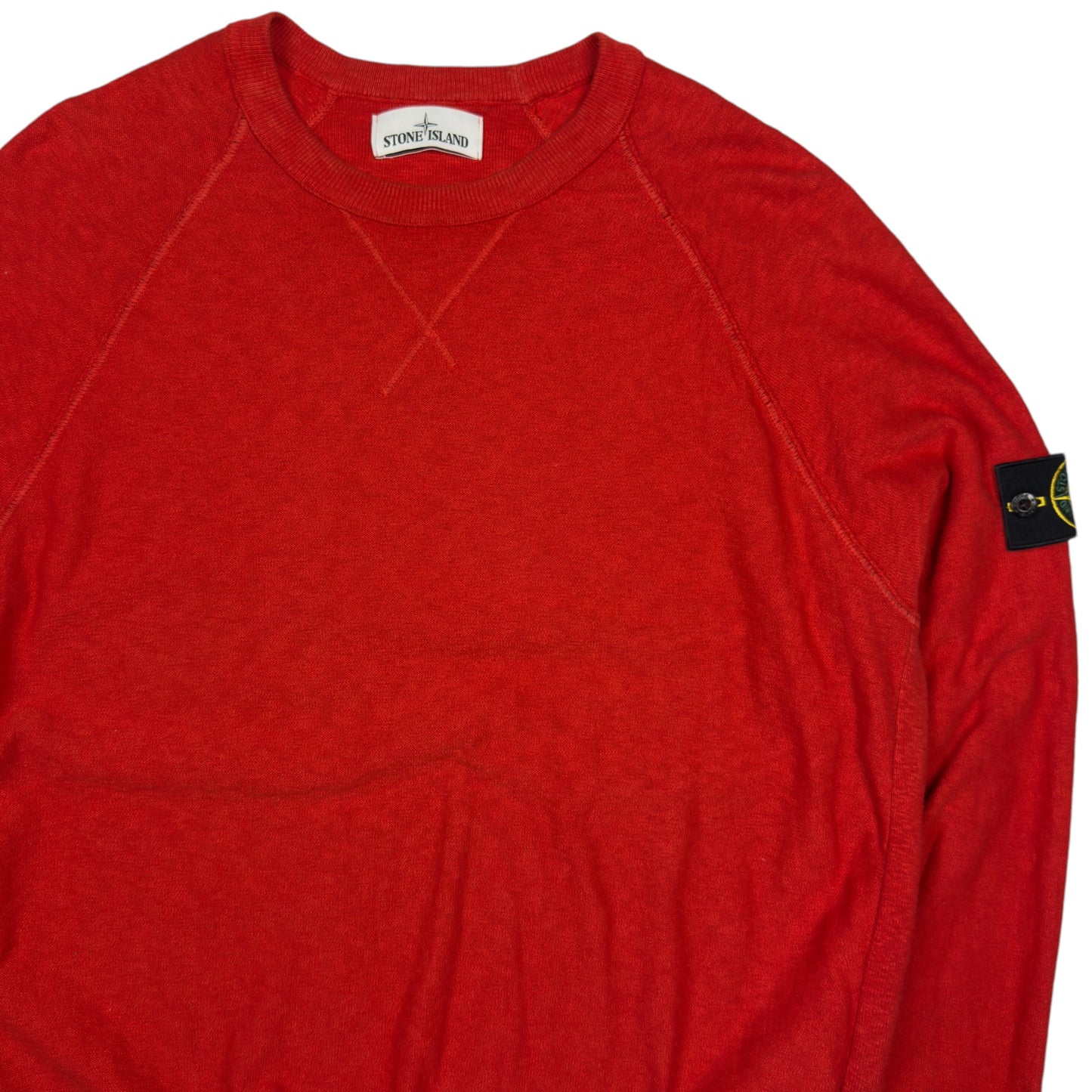 S/S 16 Stone Island Cotton Knit Sweater - Red