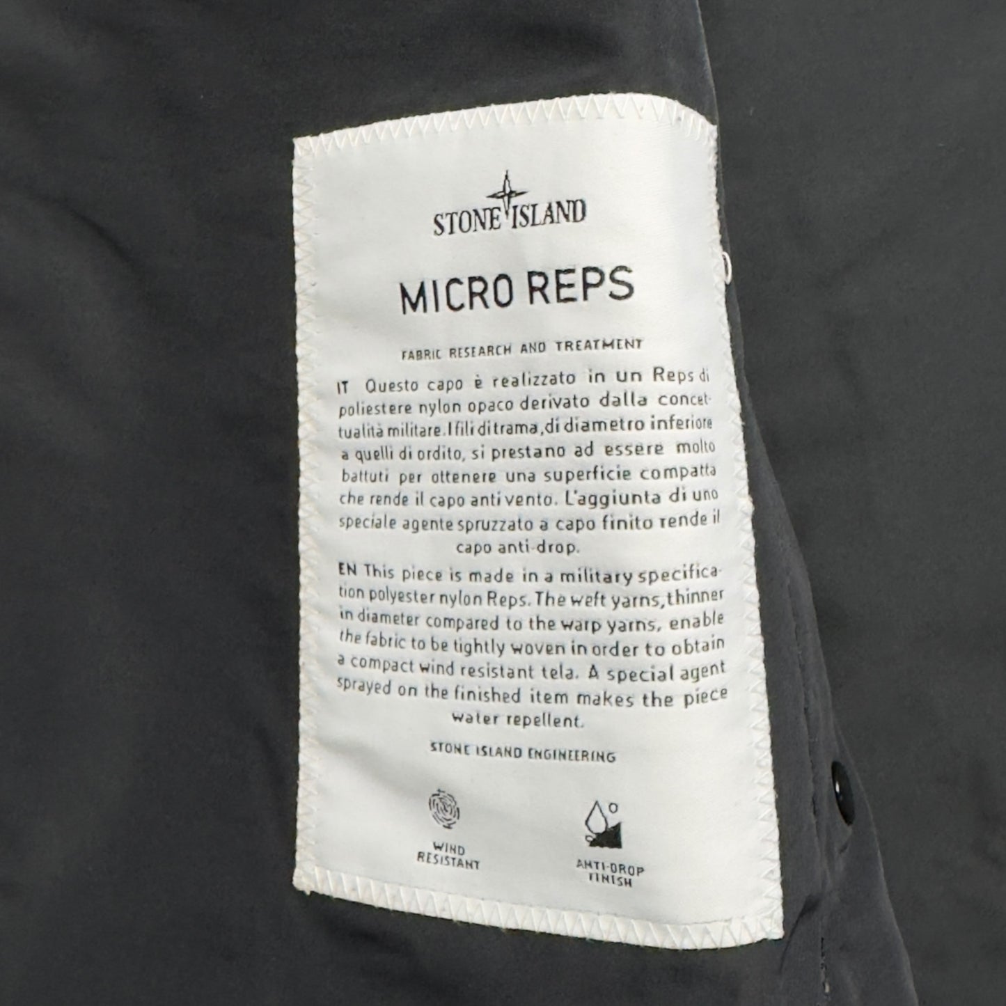 S/S 18 Stone Island Micro Reps Trench Coat - Black
