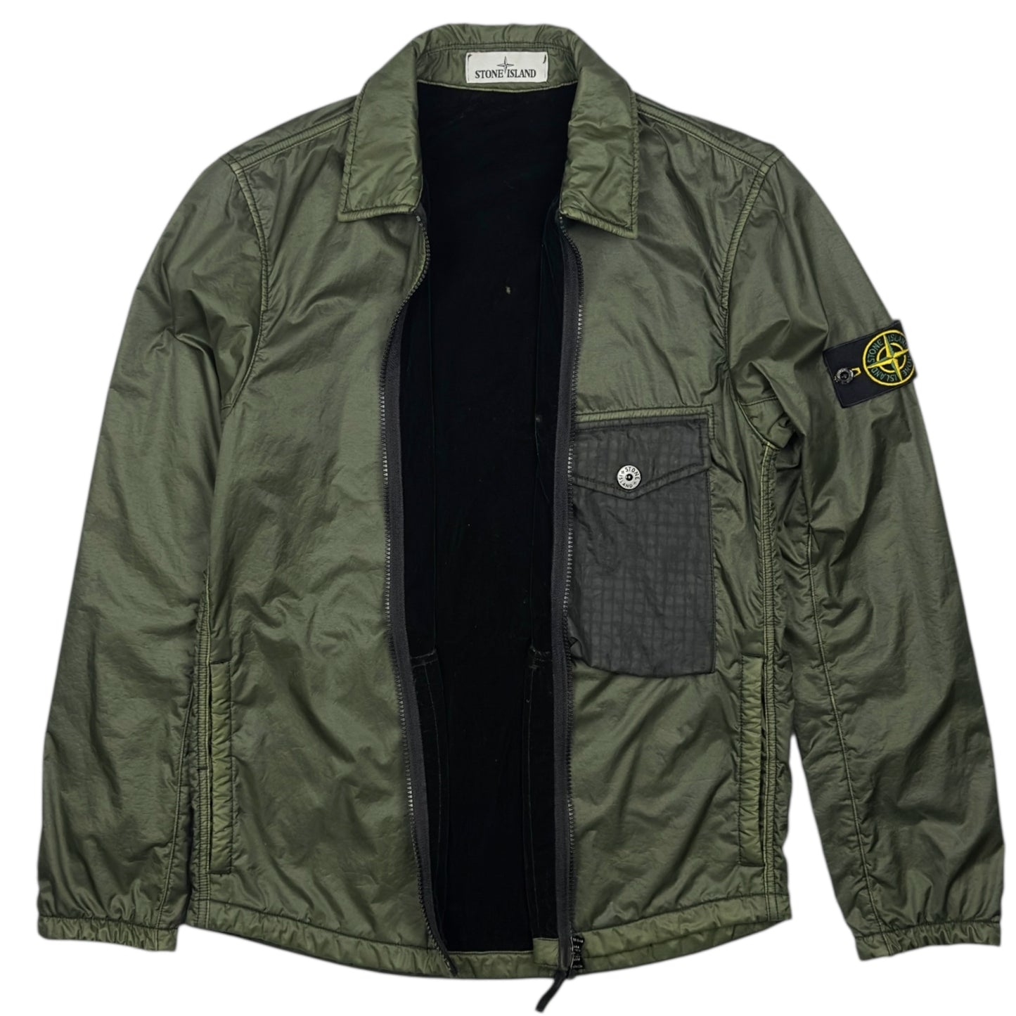 A/W 20 Stone Island Lamy Flock Overshirt - Dark Green