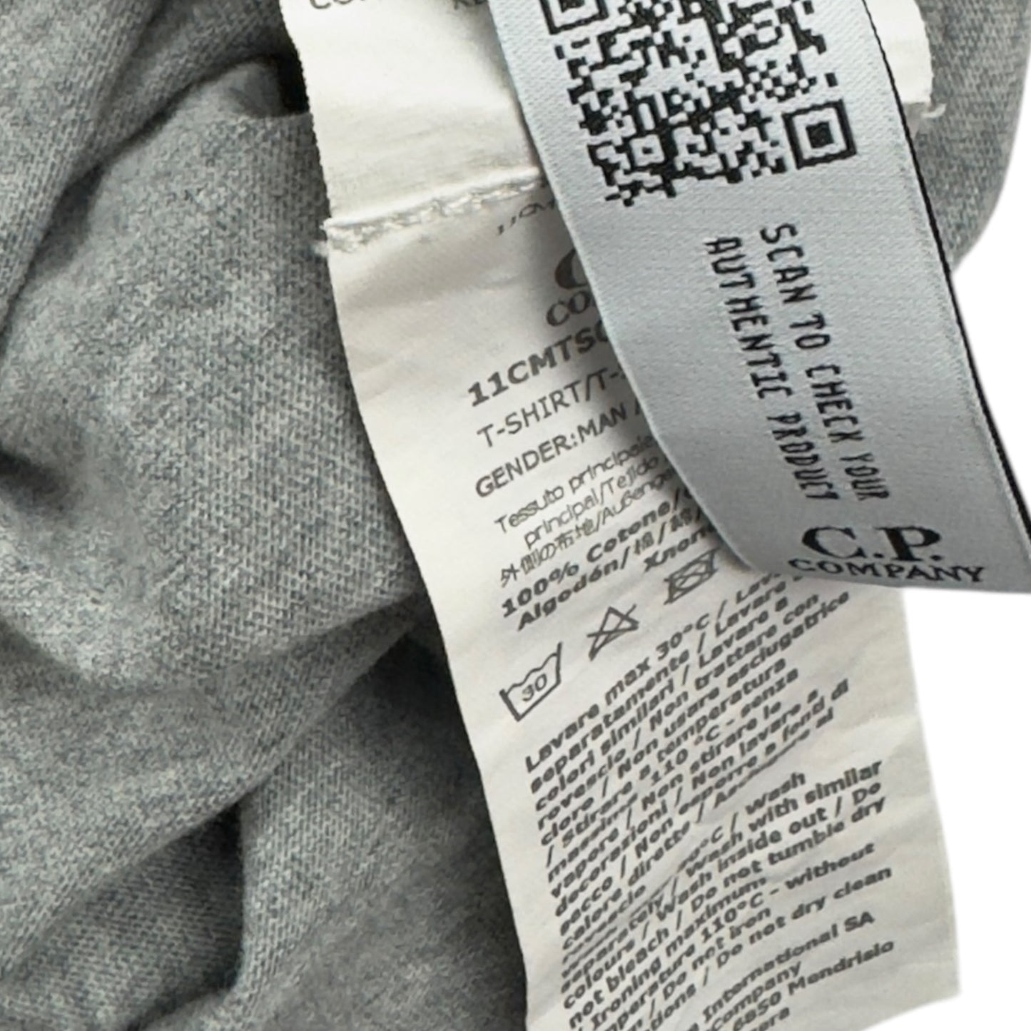 C.P. Company Big Stitch Logo T-Shirt - Grey