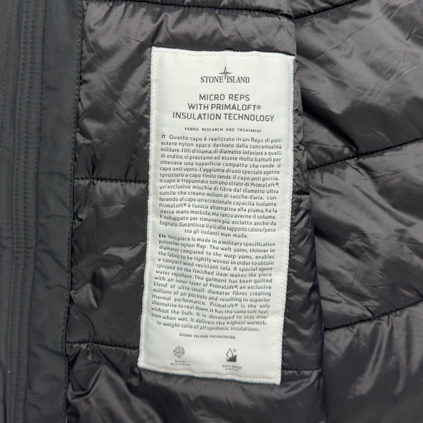 A/W 18 Stone Island Micro Reps with Primaloft Field Jacket - Black