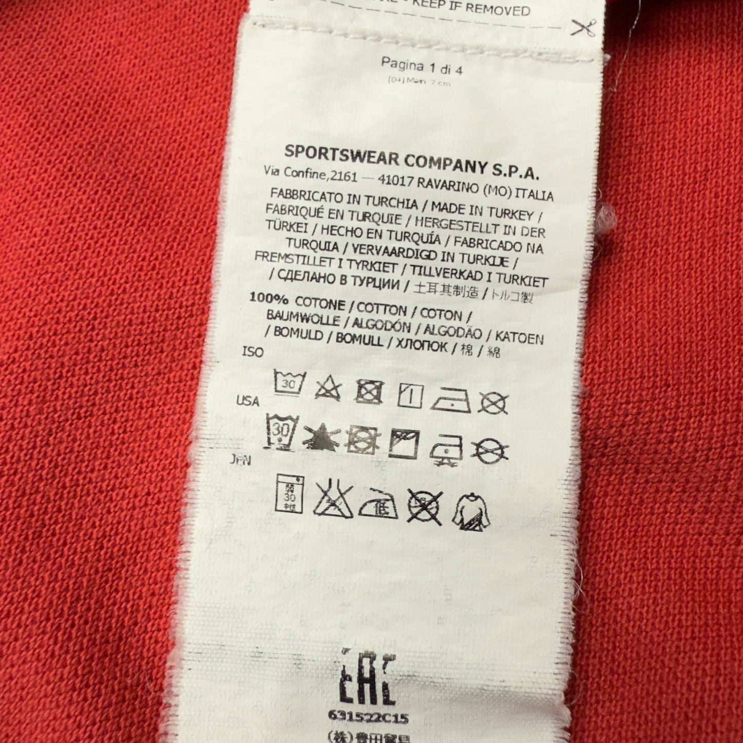 A/W 15 Stone Island Regular Fit Polo Shirt - Red