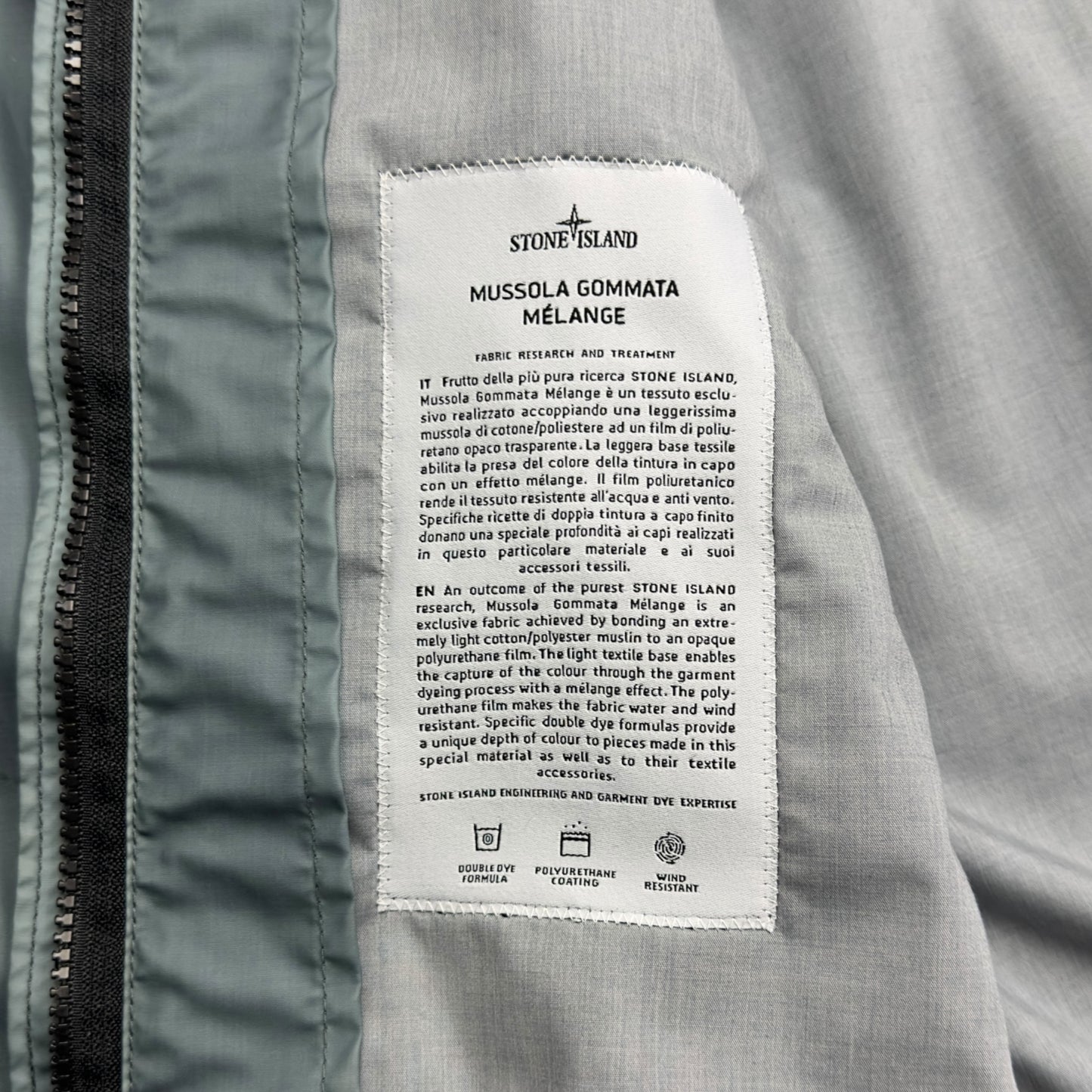 S/S 15 Stone Island Mussola Gommata Melange Jacket