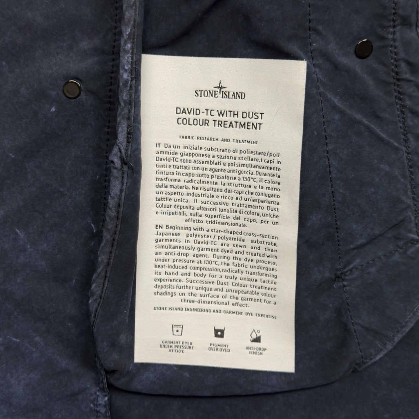 S/S 17 Stone Island David-TC Trench Coat with Dust Colour Treatment
