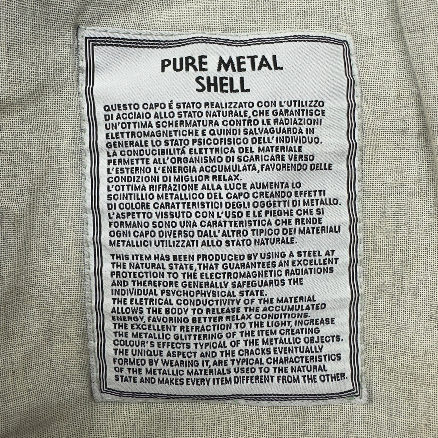 S/S 01 Stone Island Pure Metal Shell Jacket