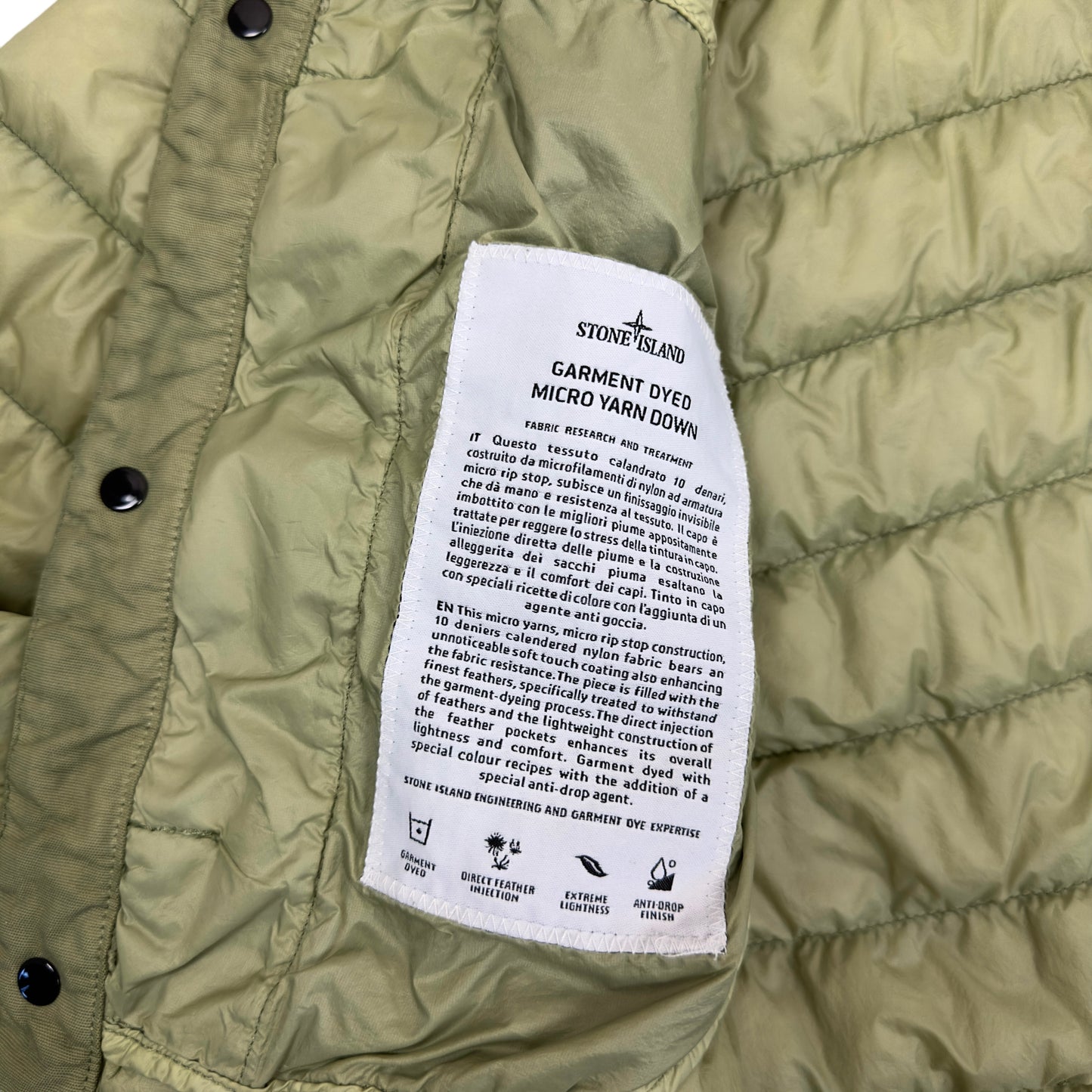 A/W 17 Stone Island Garment Dyed Micro Yarn Down Overshirt