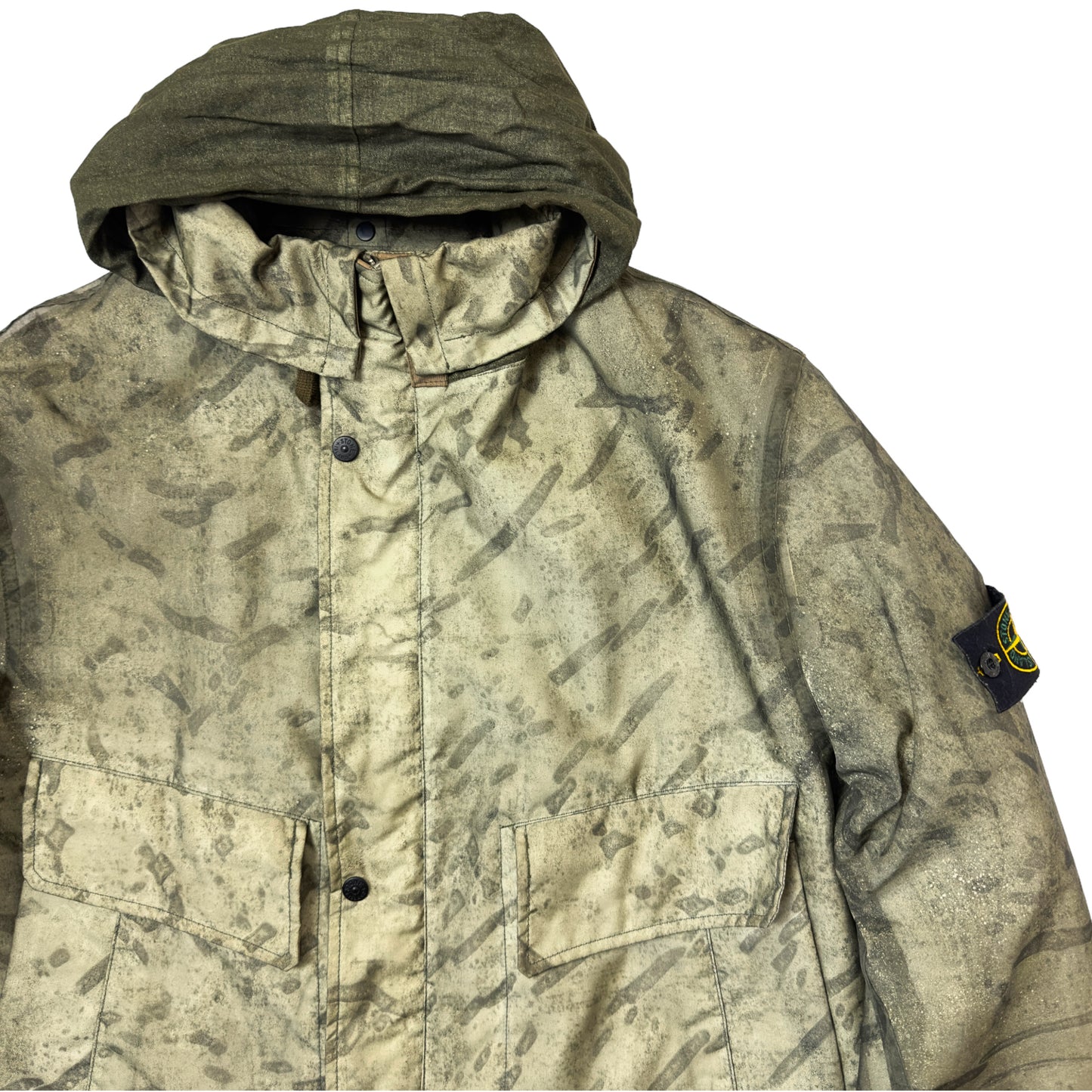 A/W 01 Stone Island Camo Monofilament Jacket with Wool Liner