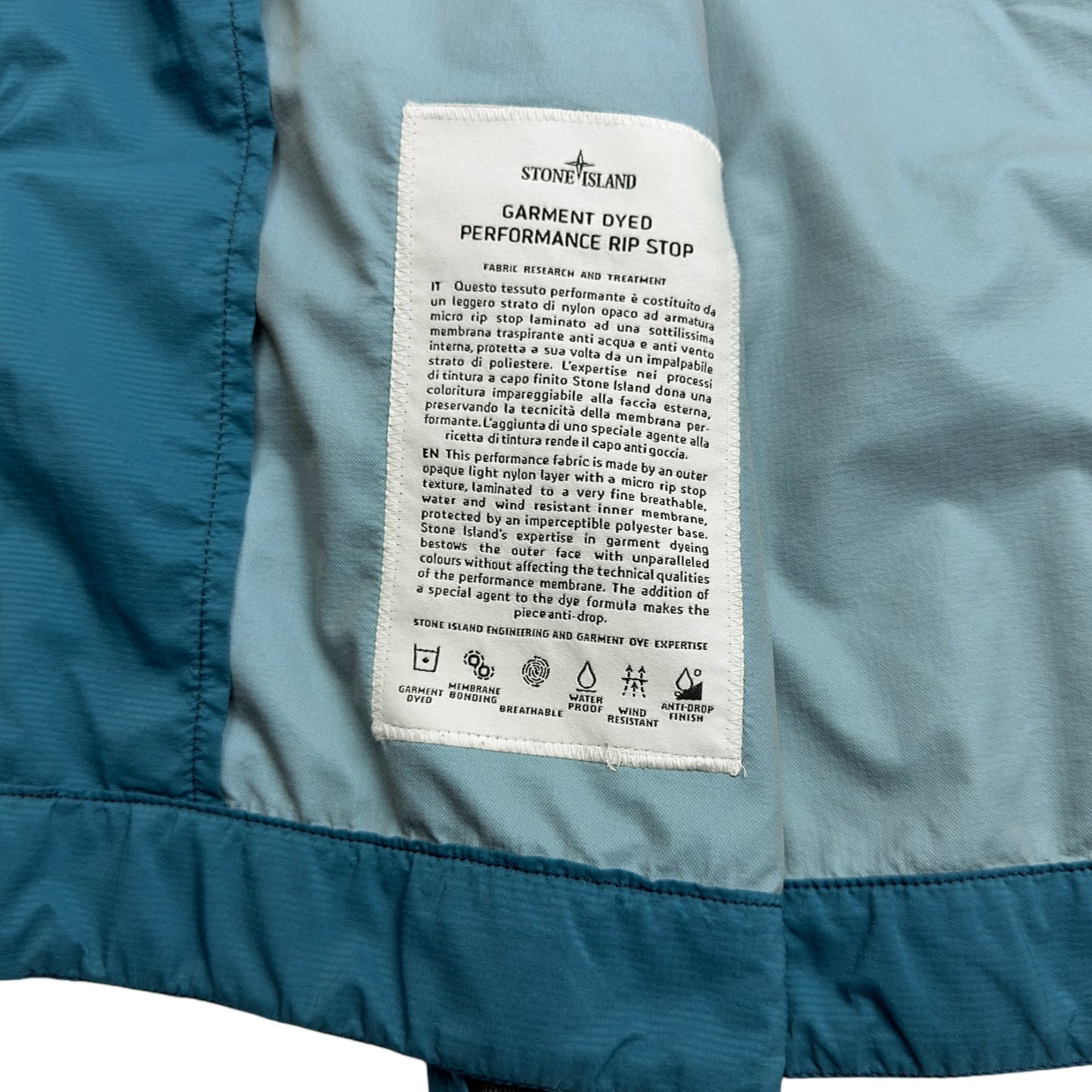 S/S 14 Stone Island Performance Rip Stop Jacket