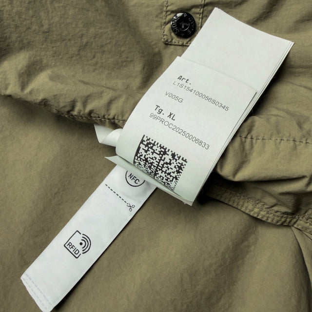 S/S 26 Stone Island Nylon Smerigliato-TC Stand Collar Jacket - Military Green
