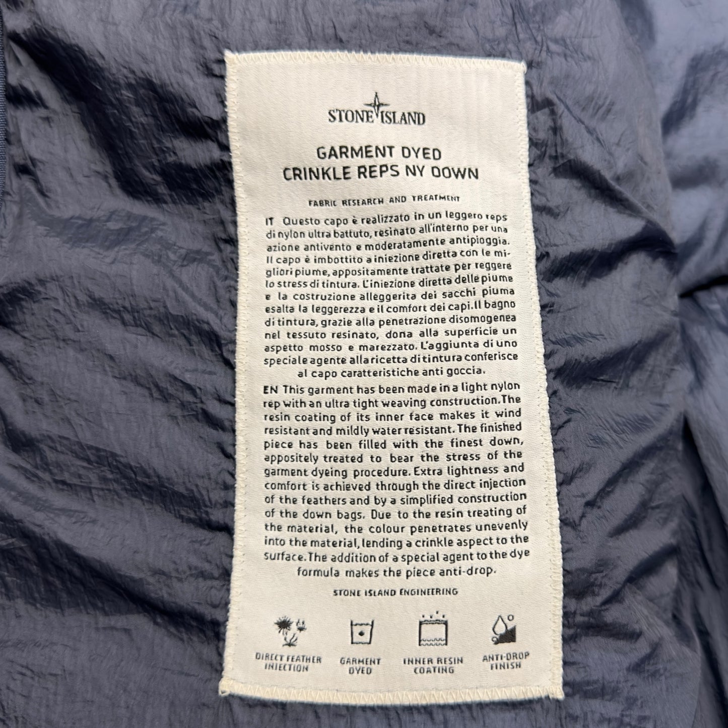 A/W 20 Stone Island Crinkle Reps Down Jacket