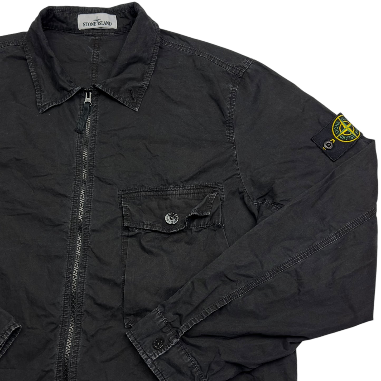 S/S 20 Stone Island Cotton Overshirt - Black