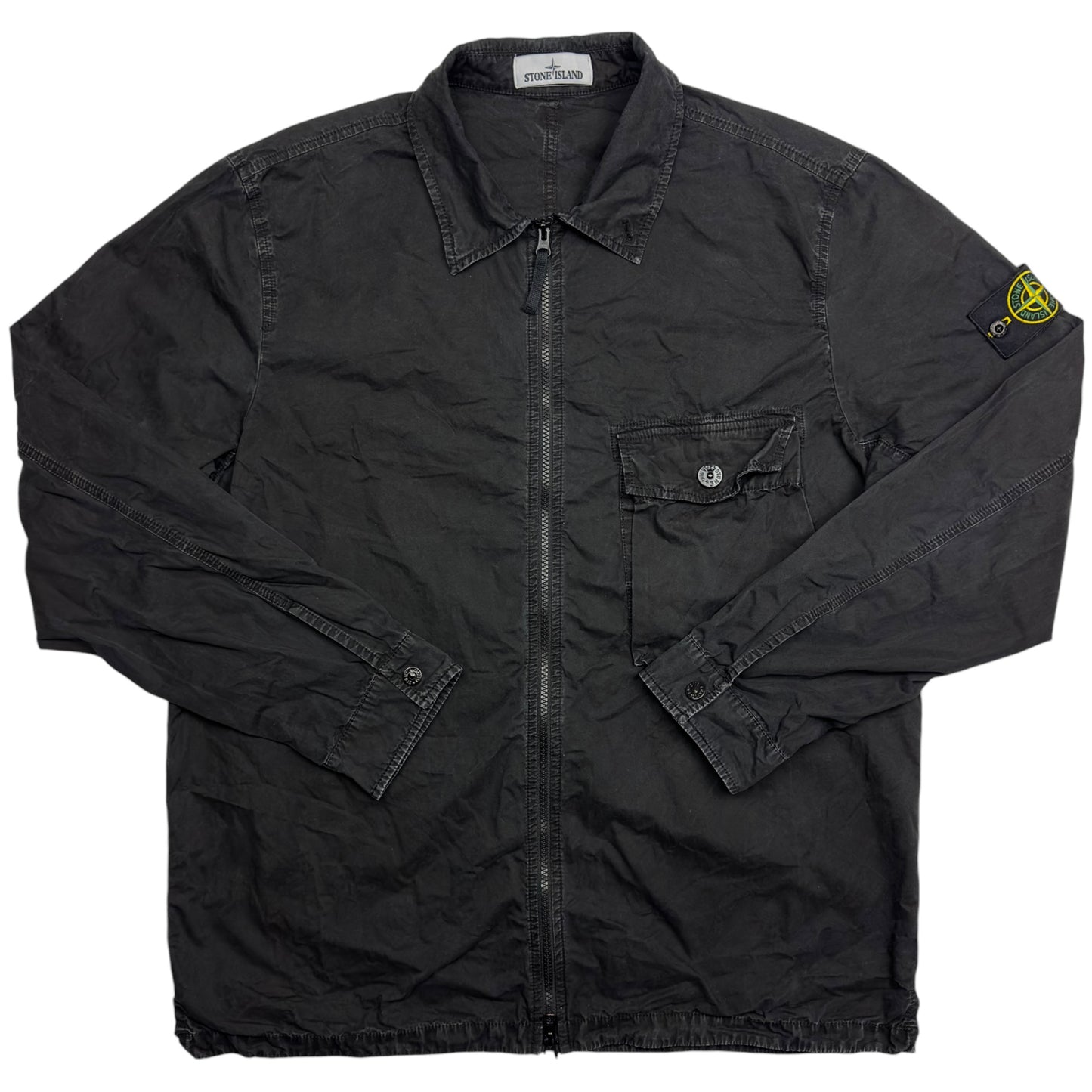 S/S 20 Stone Island Cotton Overshirt - Black
