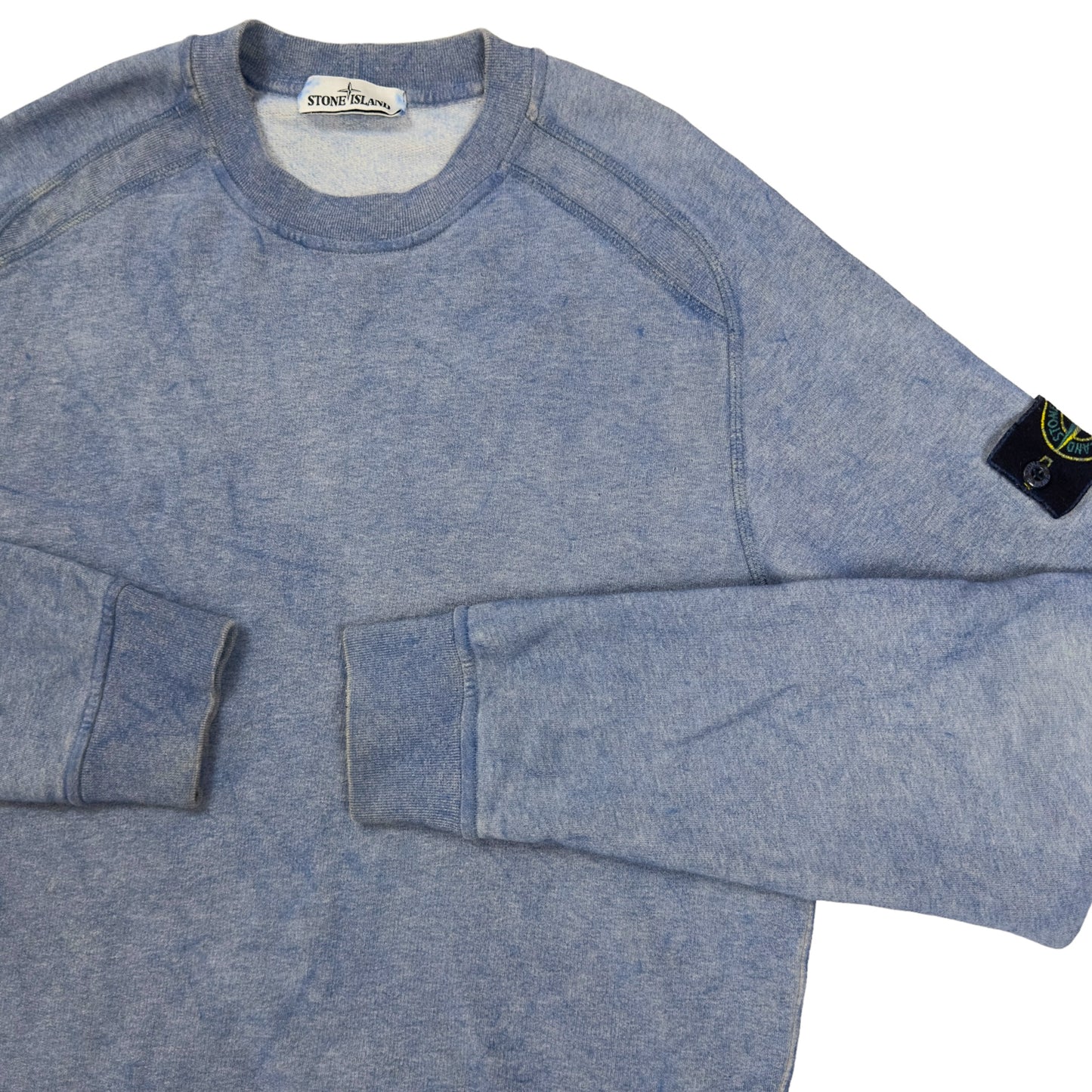 A/W 20 Stone Island Dust Colour Treatment Sweater - Grey/Blue