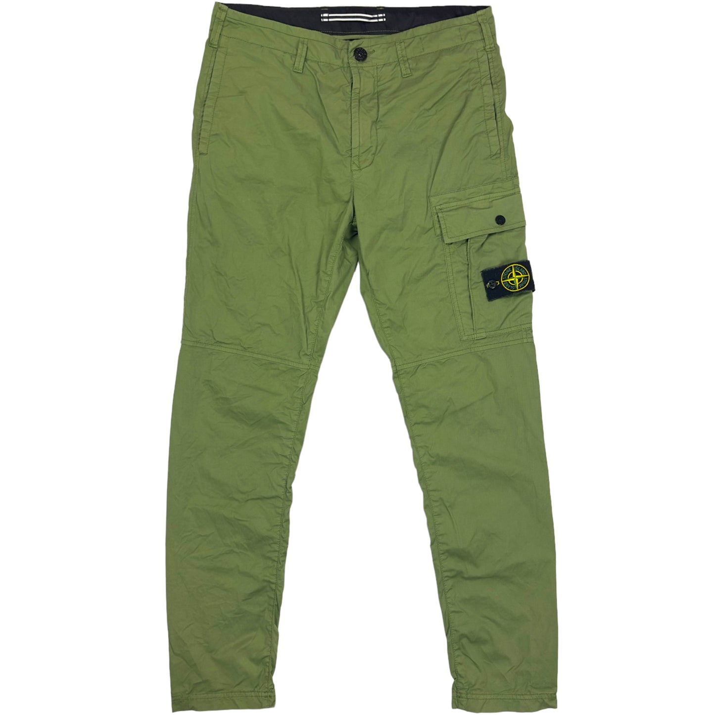 S/S 22 Stone Island Cotton Cargo Trousers Slim Fit 32/31 - Green
