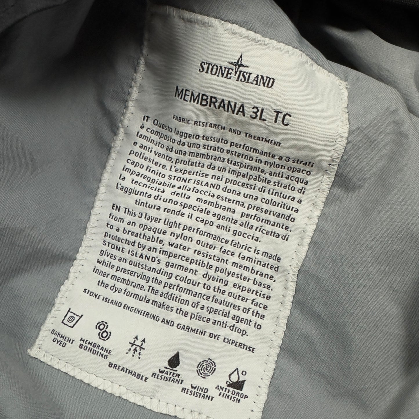 S/S 18 Stone Island Membrana 3L TC - Black