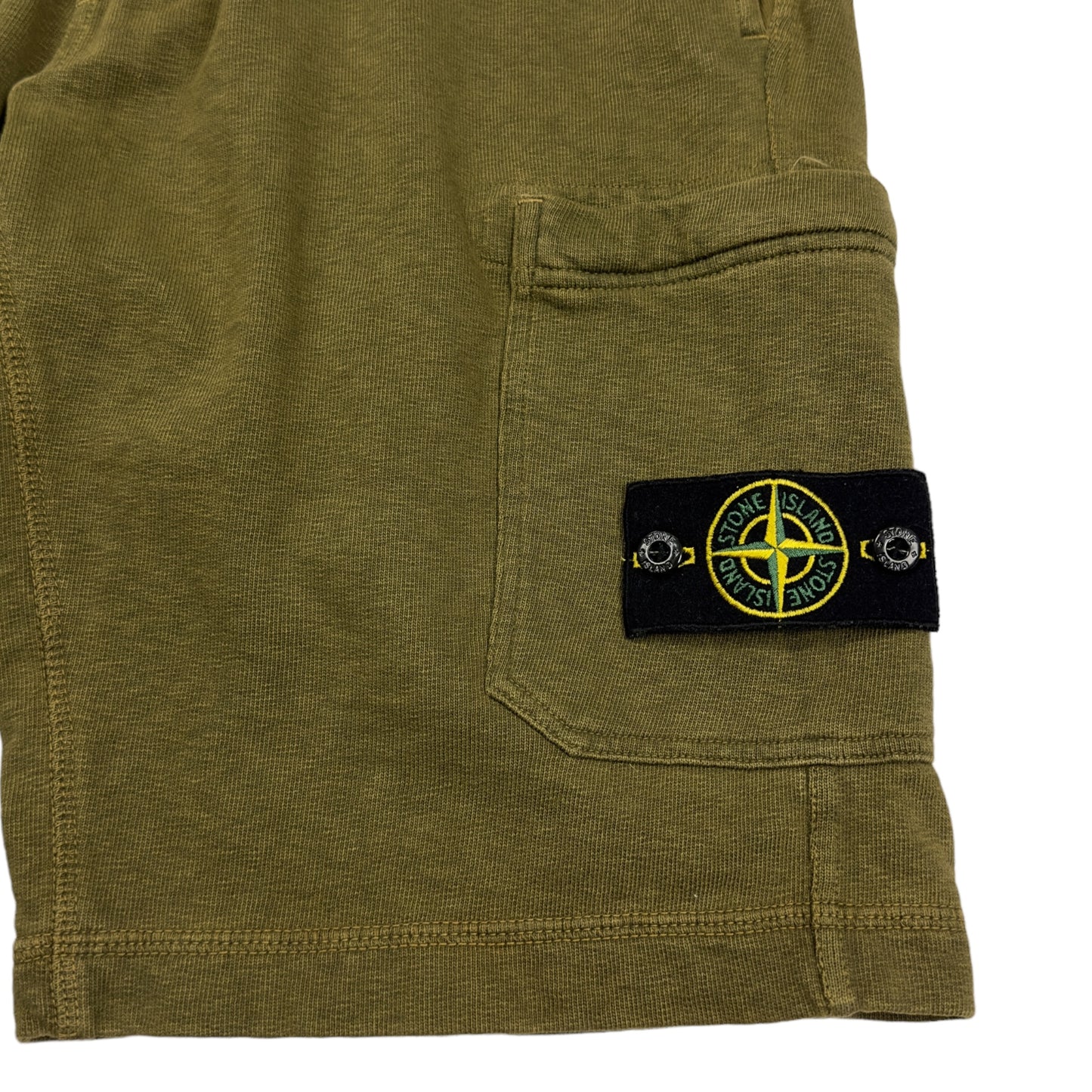 S/S 17 Stone Island Cotton Jersey Cargo Shorts - Khaki