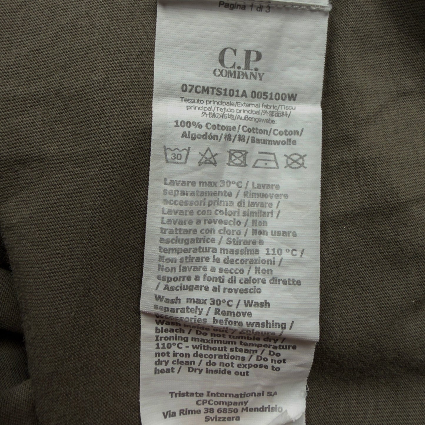 C.P. Company Lens Pocket T-Shirt - Khaki