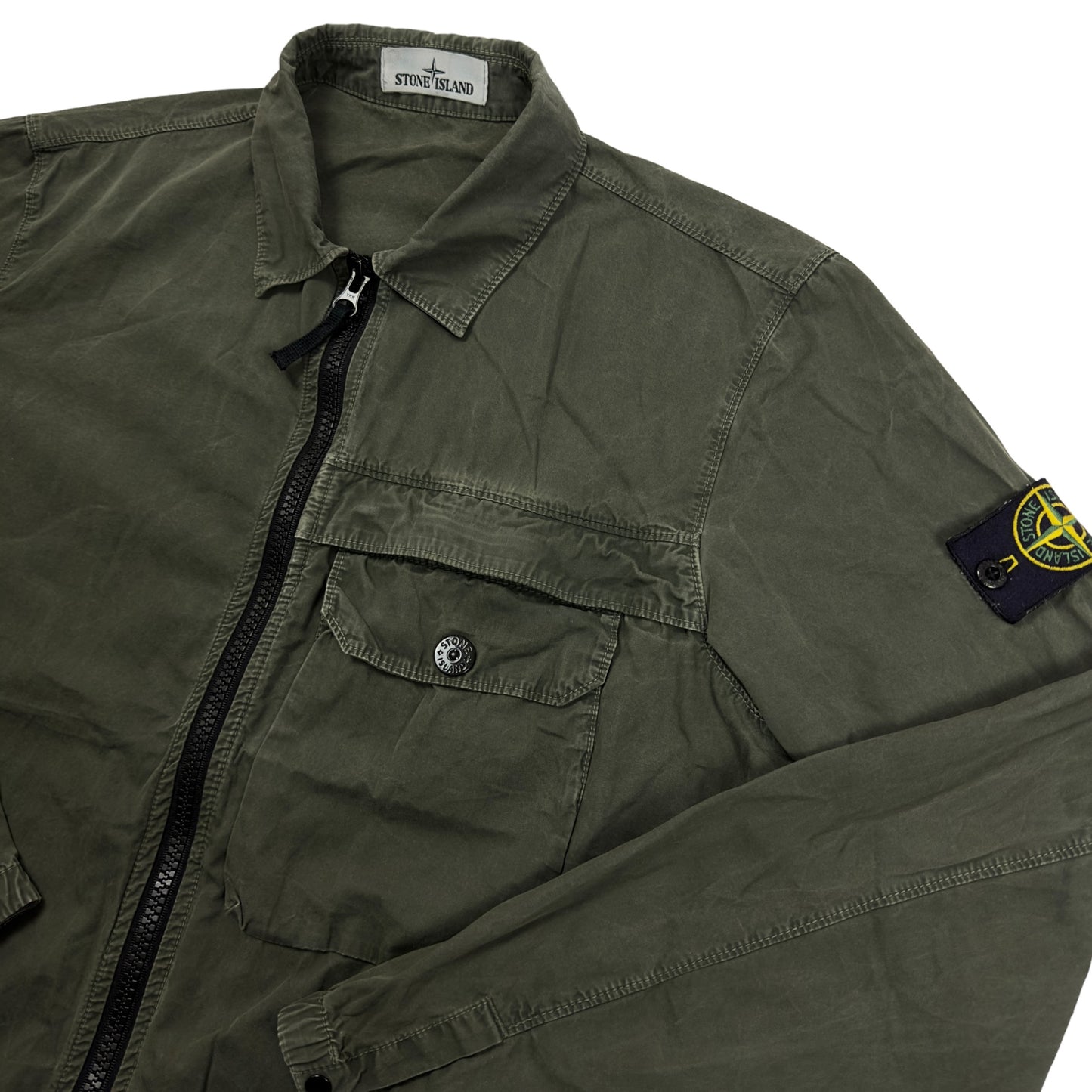 A/W 20 Stone Island Pocket Overshirt - Dark Green