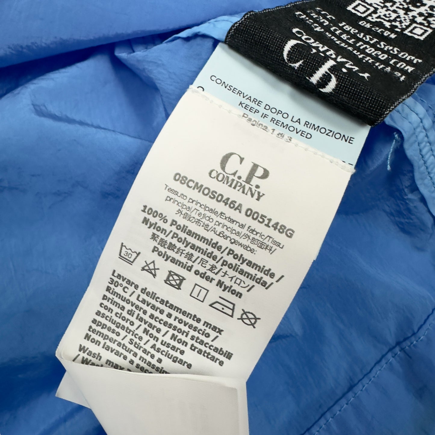 C.P. Company Chrome Nylon 1/4 Zip Smock