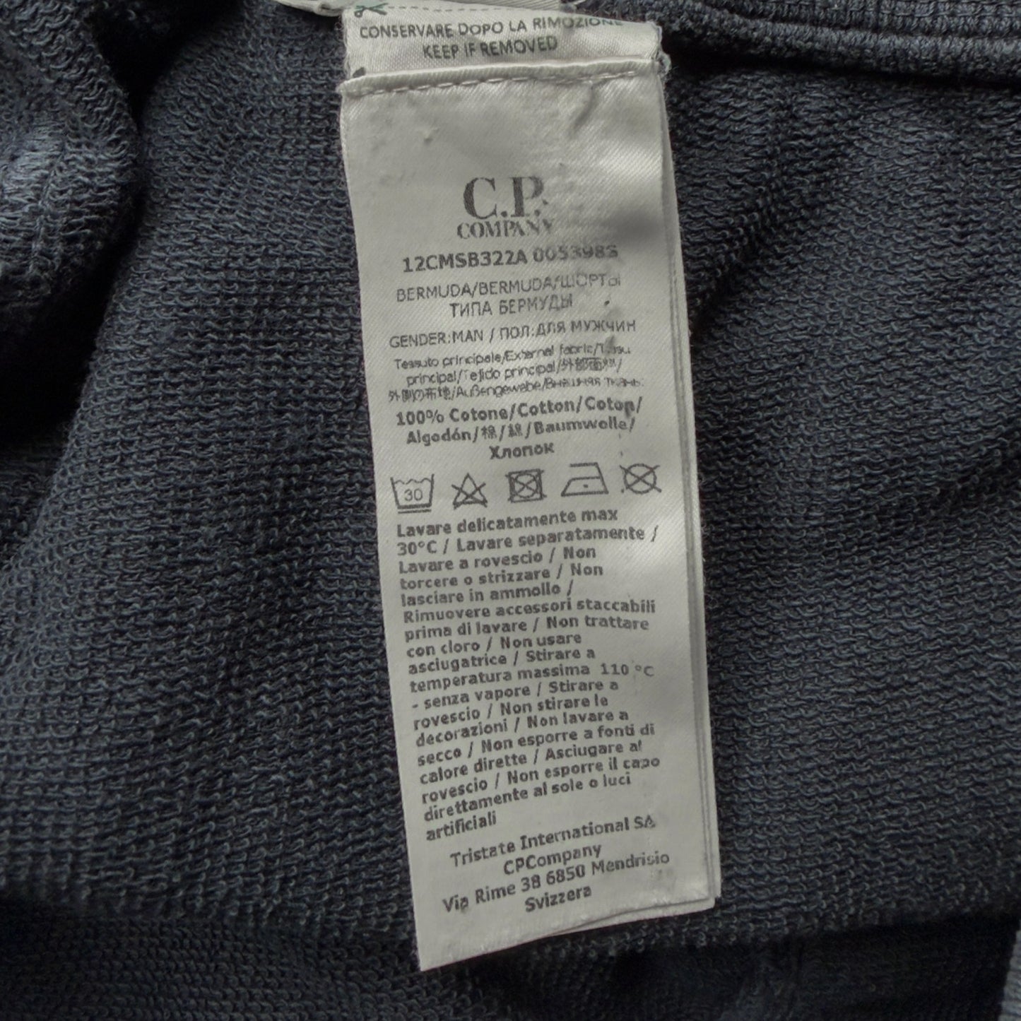 C.P. Company Cotton Lens Shorts - Navy