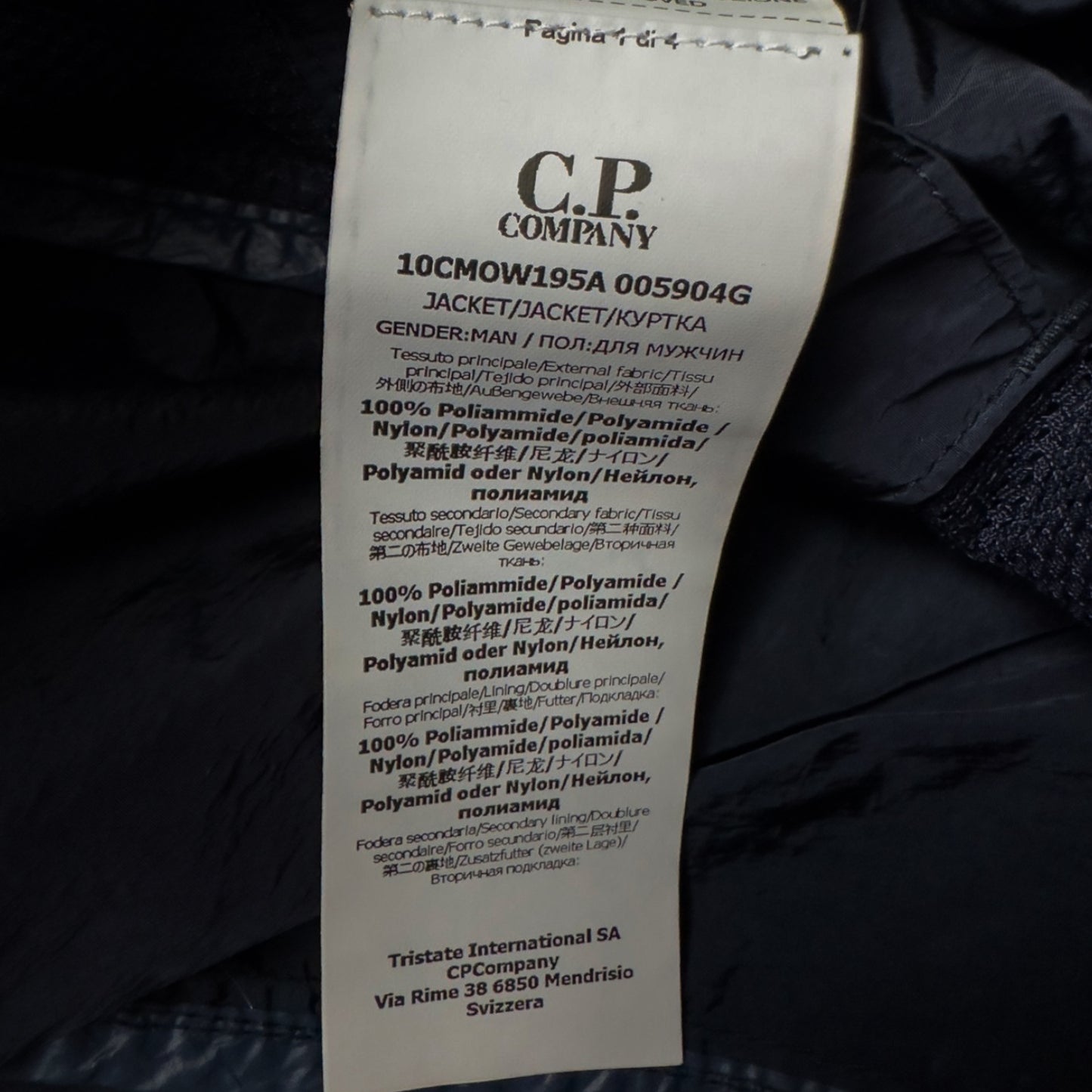 C.P. Company Chrome Bomber Jacket - Navy