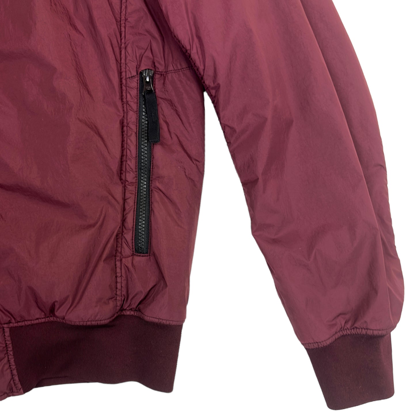 A/W 17 Stone Island Lined Crinkle Reps NY Bomber Burgundy