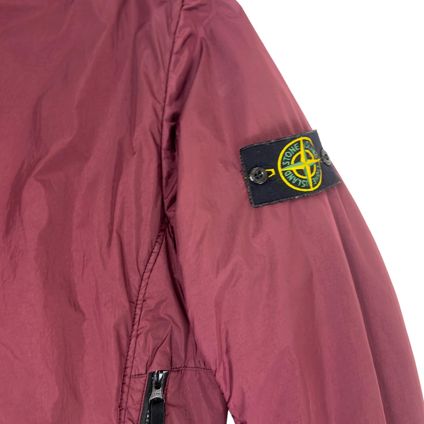 A/W 17 Stone Island Lined Crinkle Reps NY Bomber Burgundy