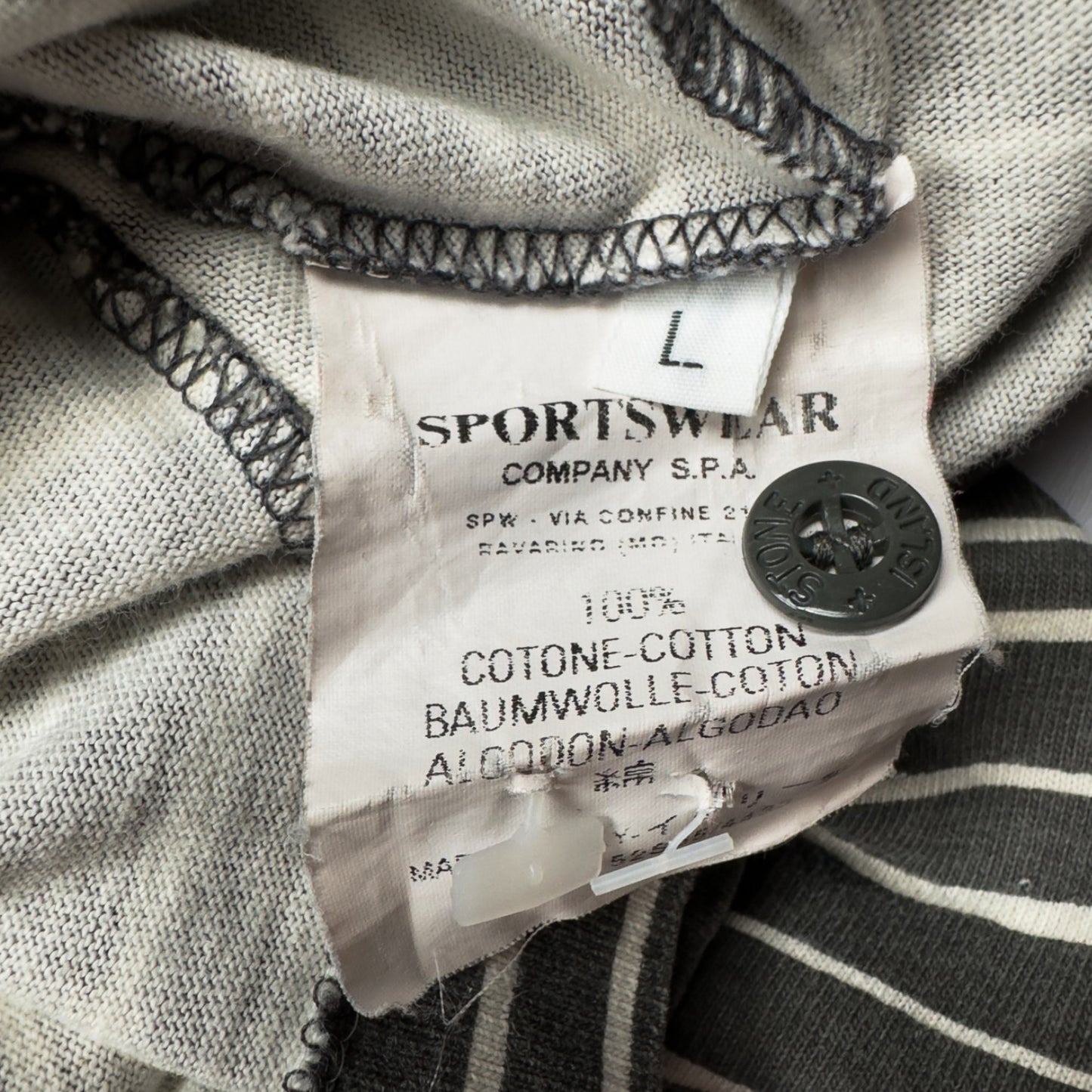 S/S 03 Stone Island Vintage Striped Polo Shirt