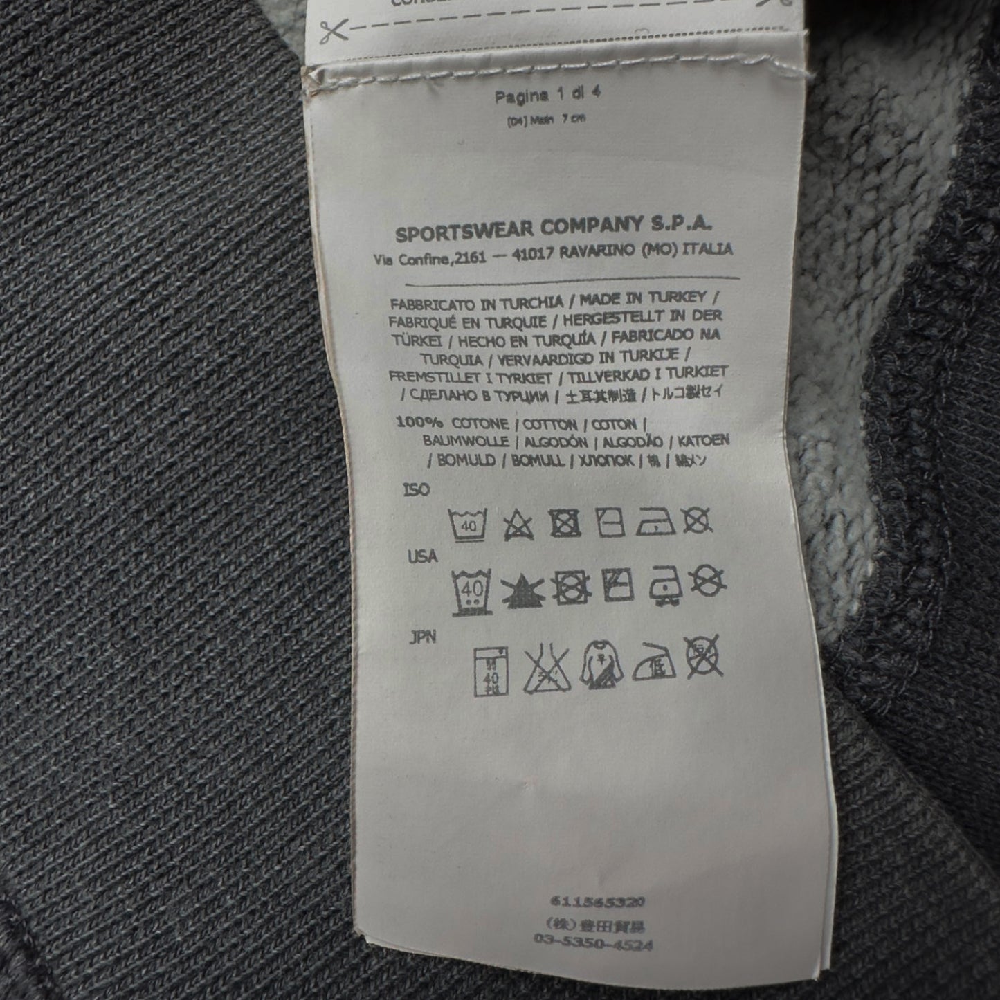 A/W 14 Stone Island Crewneck Sweat - Dark Grey