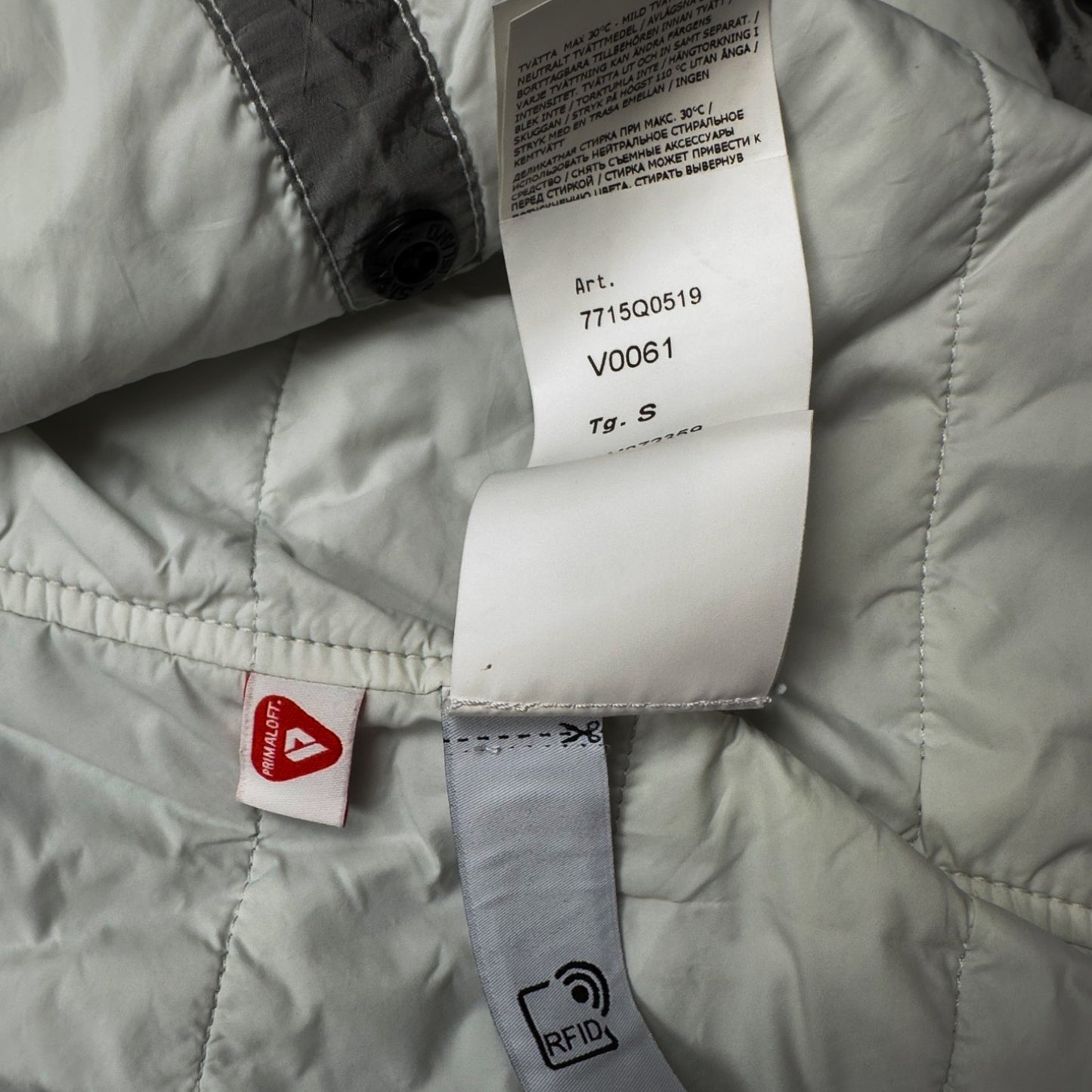 A/W 22 Stone Island Nylon Metal Econyl Overshirt with Primaloft - Silver