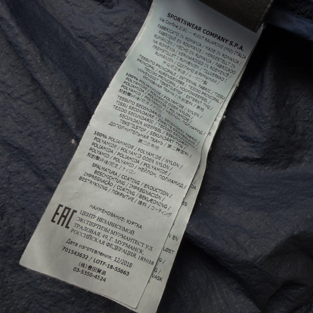 S/S 19 Stone Island Nylon Metal Watro Ripstop Windbreaker Jacket - Navy