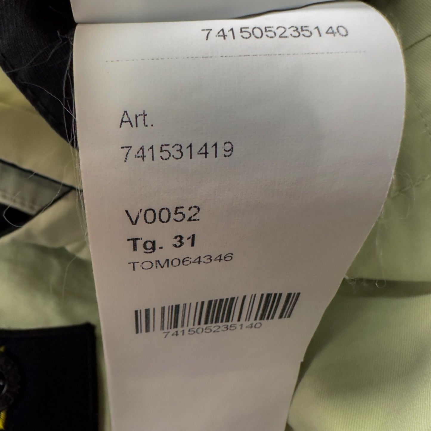 S/S 21 Stone Island Stretch Cotton Cargo Trousers - 31 SL - Mint Green